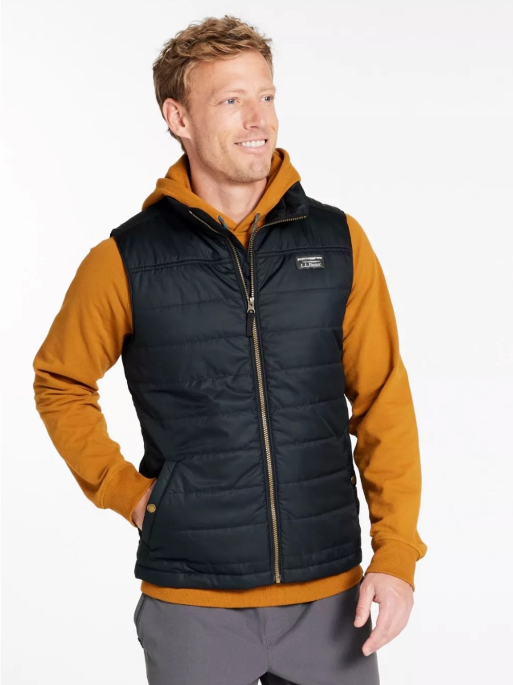 L.L. Bean Black Quilted Puffer Vest